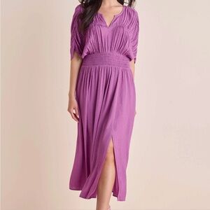 VENUS Vibrant Purple Midi Dress